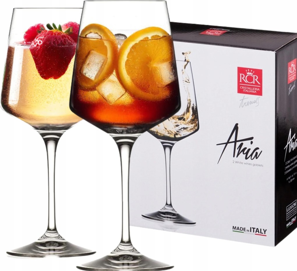 Fehérboros poharak, vörösboros poharak Rcr Aria 460ml 2db