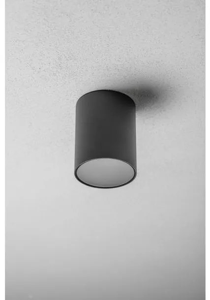 Lámpa Mennyezeti lámpatest LENTO, aluminium, 100x130, IP54, MAX.35W, kör, grafit