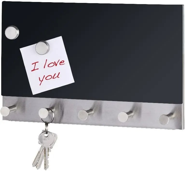 Mágneses akasztó üzenőfallal, 30 x 19 cm - Wenko