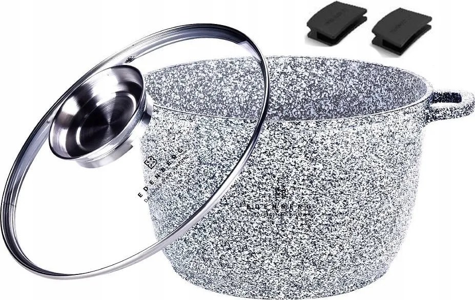 Márvány Edény 4L 24 cm Mély Fedő Gáz Indukciós Edenberg 8192