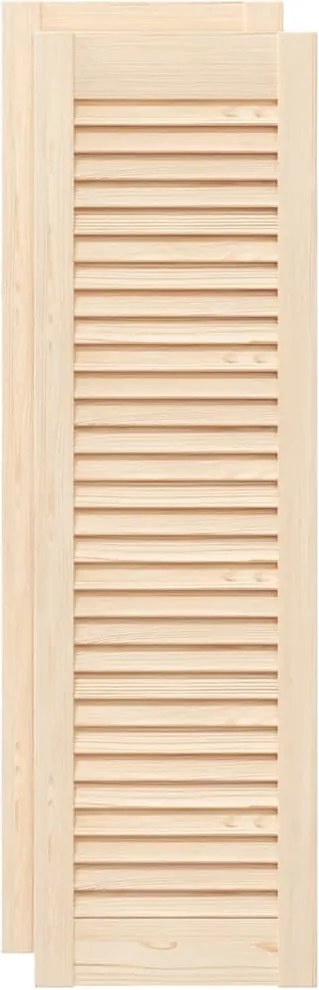 vidaXL 2 db tömör fenyőfa lamellás szekrényajtó 99x29,5 cm