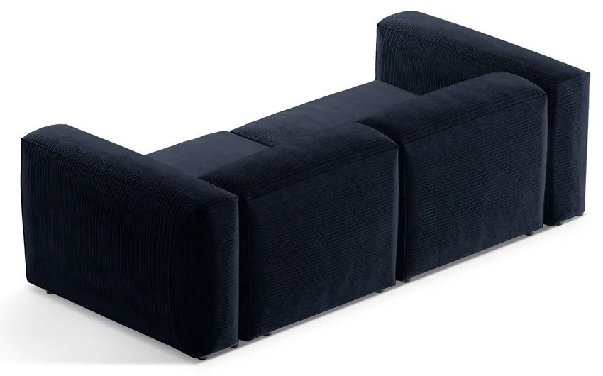 Sötétkék kordbársony kanapé 224 cm Bergano – Cosmopolitan Design