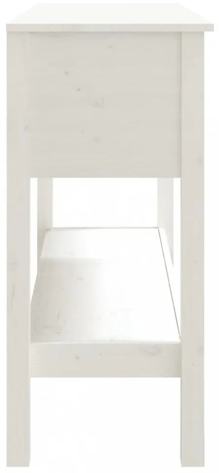 fehér tömör fenyőfa tálalóasztal 100 x 35 x 75 cm