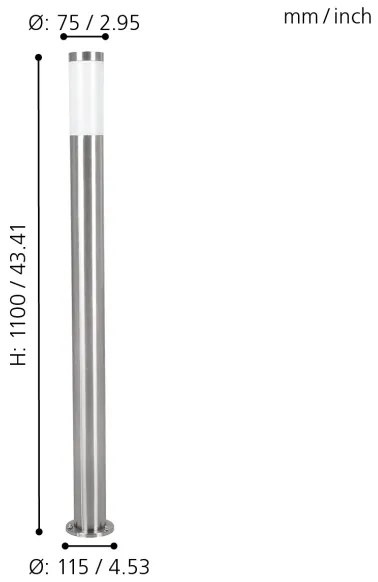 EGLO 81752 - HELSINKI kültéri lámpa 1xE27/15W/230V IP65