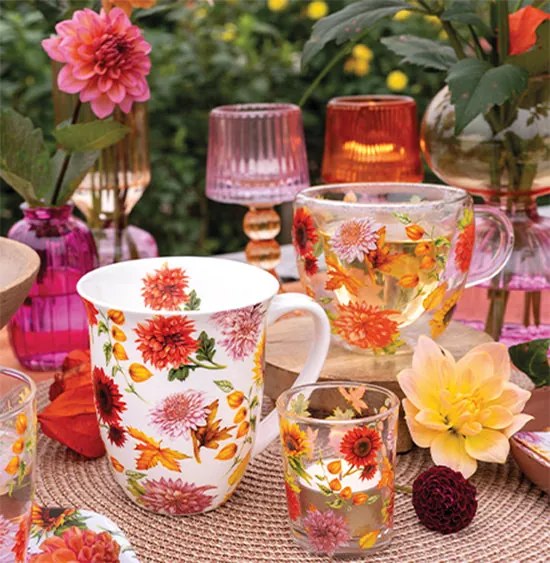 Őszi Virágmező Porcelán Bögre 400 ml
