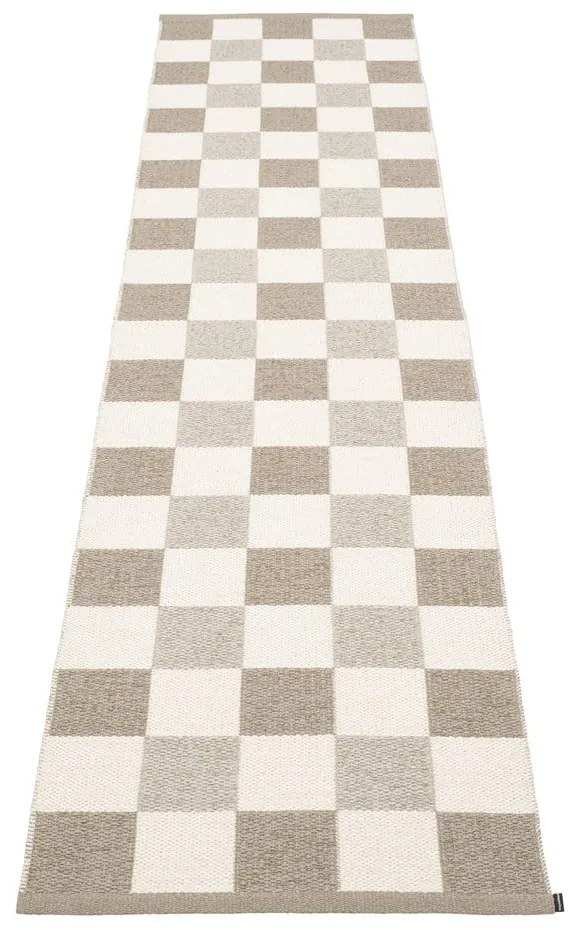 Bézs-krémszínű kültéri-beltéri futószőnyeg 70x300 cm Pix Dark Linen – Pappelina