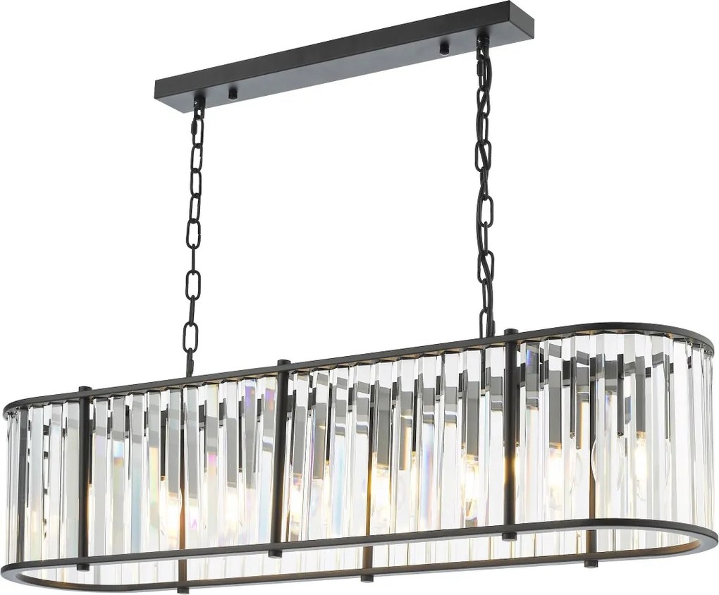 Dar Lighting glamour kristály modern függeszték kiran fekete darkir3422