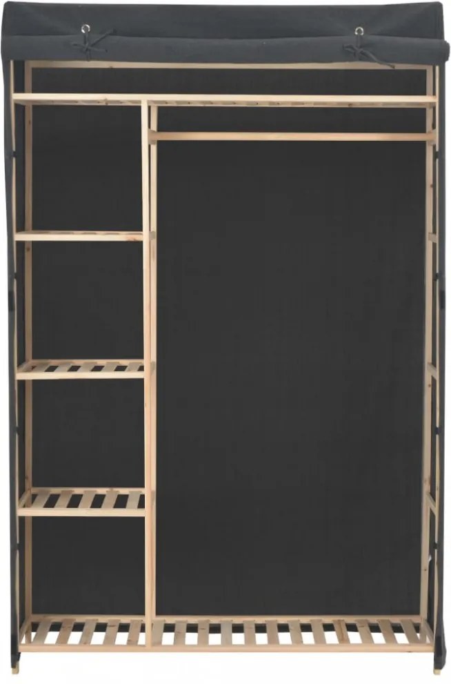 szürke szövet ruhásszekrény 110 x 40 x 170 cm