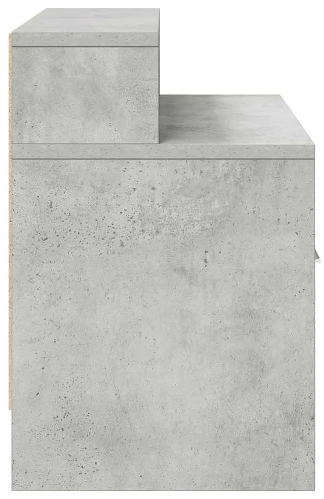 2 db betonszürke éjjeliszekrény fiókkal 51 x 31 x 47 cm