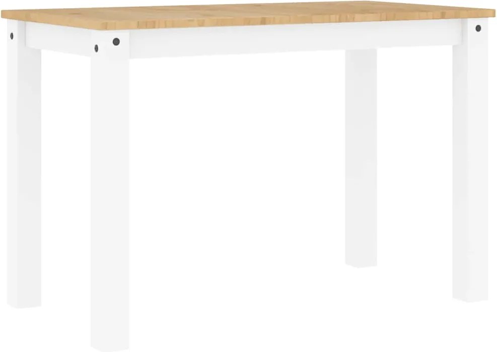 vidaXL Panama fehér tömör fenyőfa ebédlőasztal 112 x 60 x 75 cm