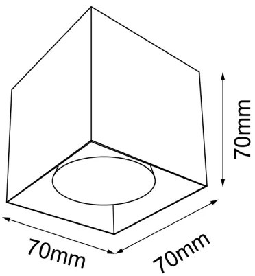 Brosline 1074 - CAGE spotlámpa 1xGU10/10W/230V fekete