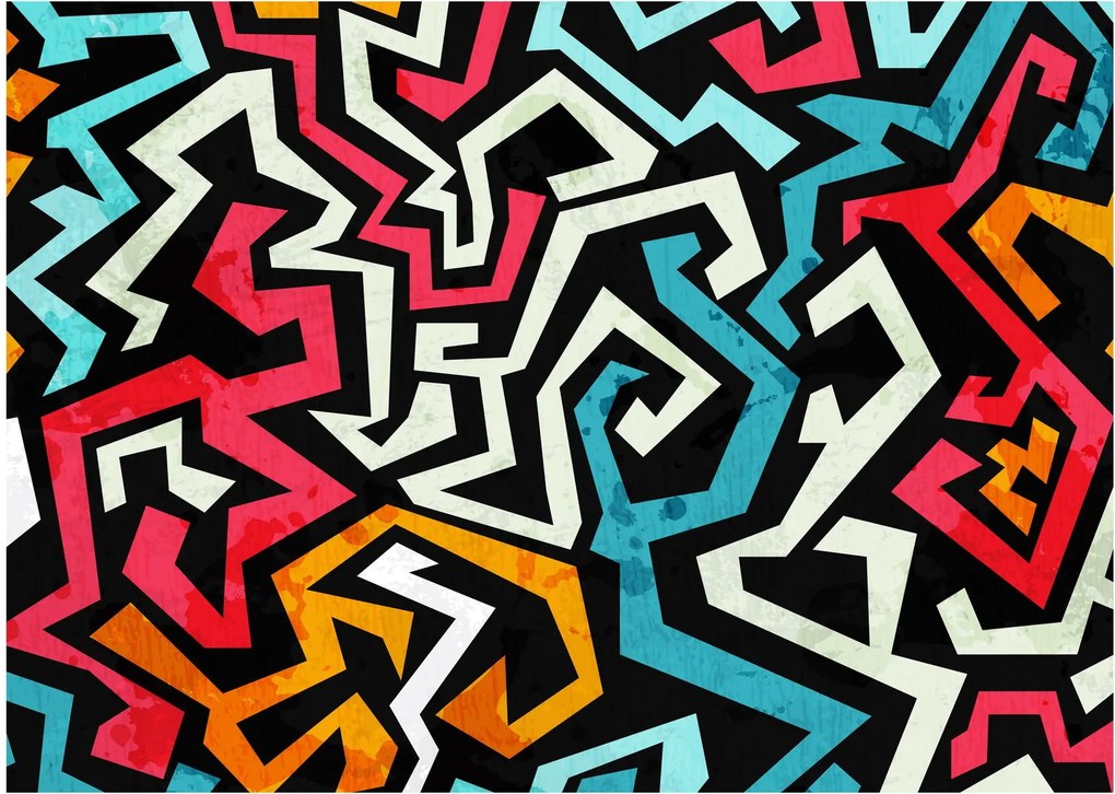 Grafikus absztrakciós kép (70x50 cm)