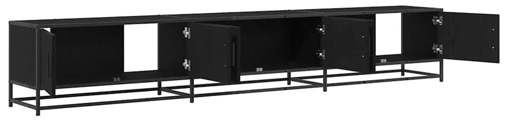 TV szekrény Musta tammi 240 x 35 x 41 cm Faanyag