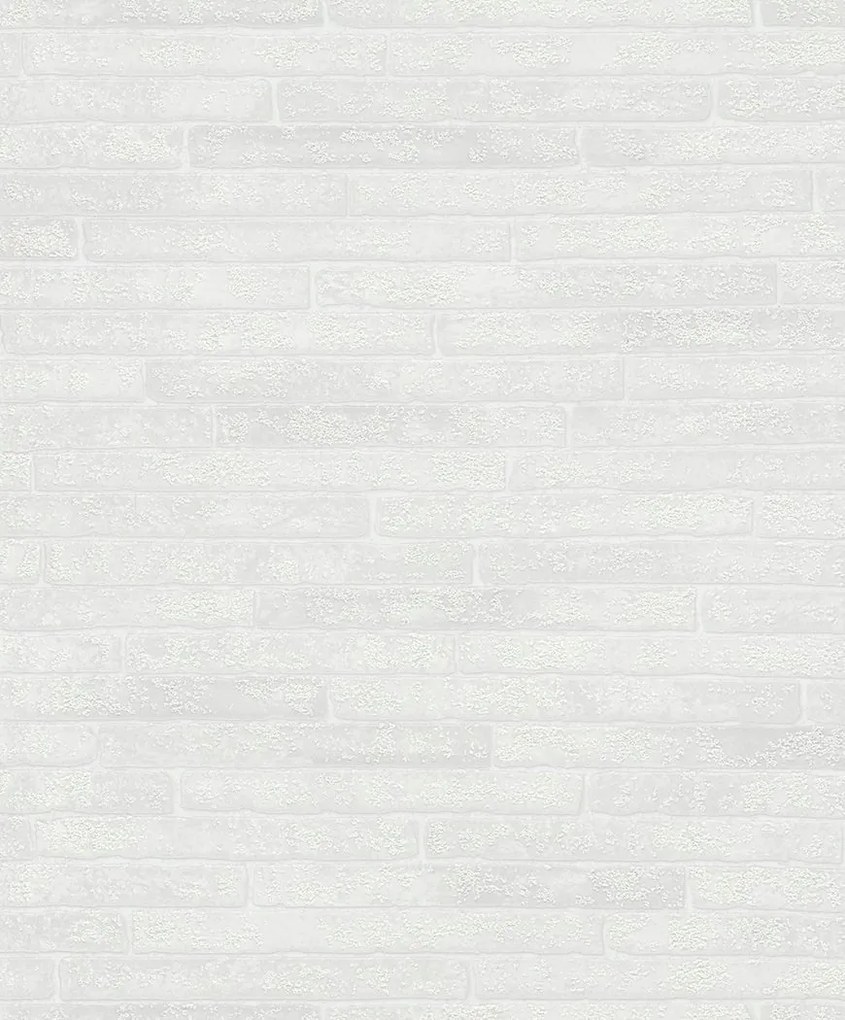Fehér tégla utánzatú tapéta domború szerkezettel és homokszemcsékkel