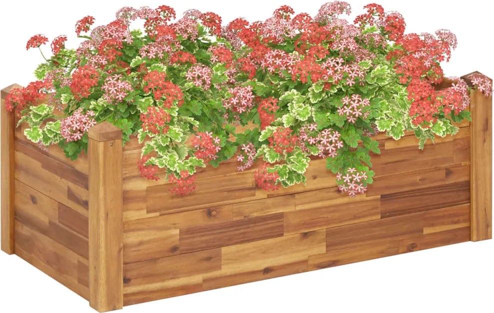 vidaXL tömör akácfa kerti magaságyás 110 x 60 x 44 cm