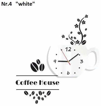 Dekoratív konyhai óra Coffee House kék