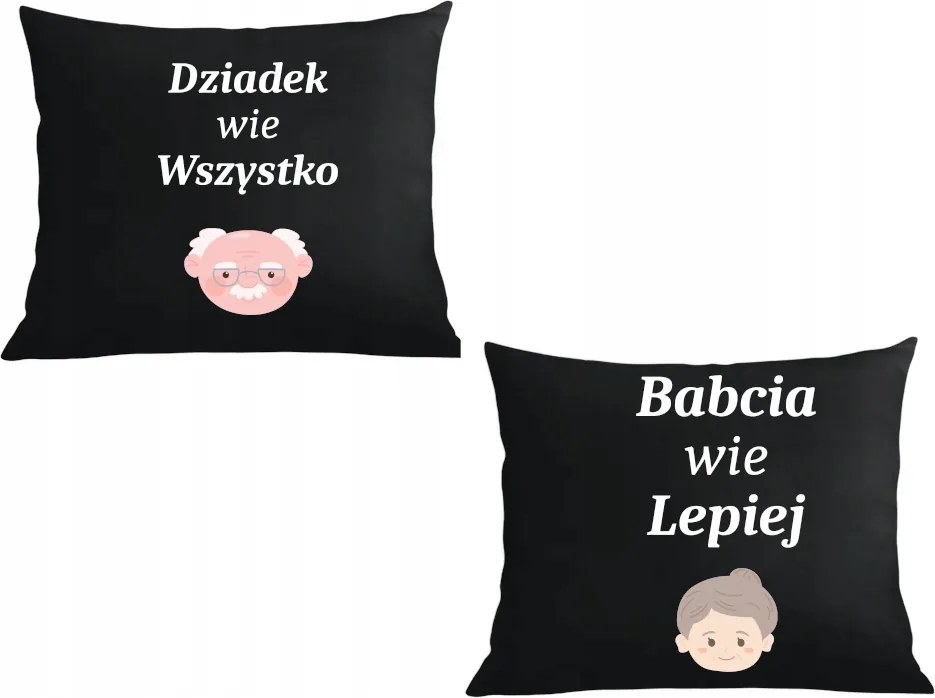 Két párna párnahuzat Ajándék Nagypapa mindent tud Nagymama jobban tudja