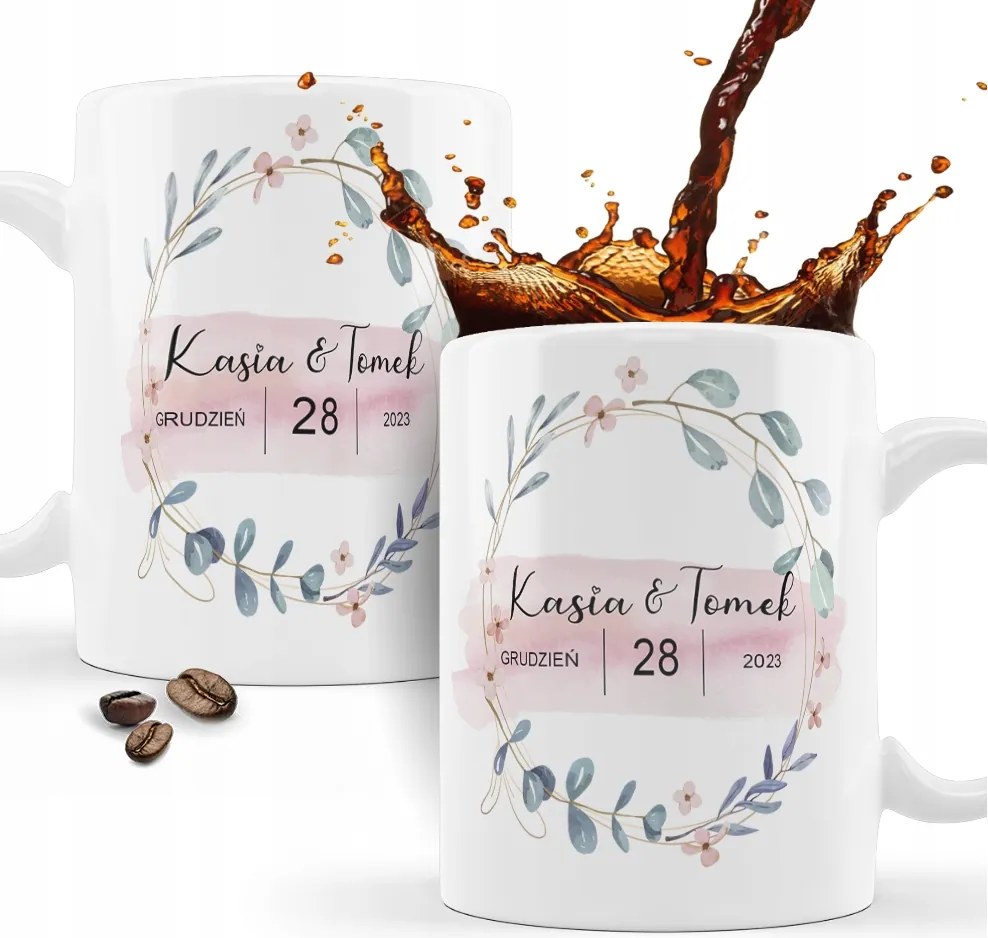 Bögre Jubileum Eljegyzés Házassági Évforduló Ajándék Név Dátum