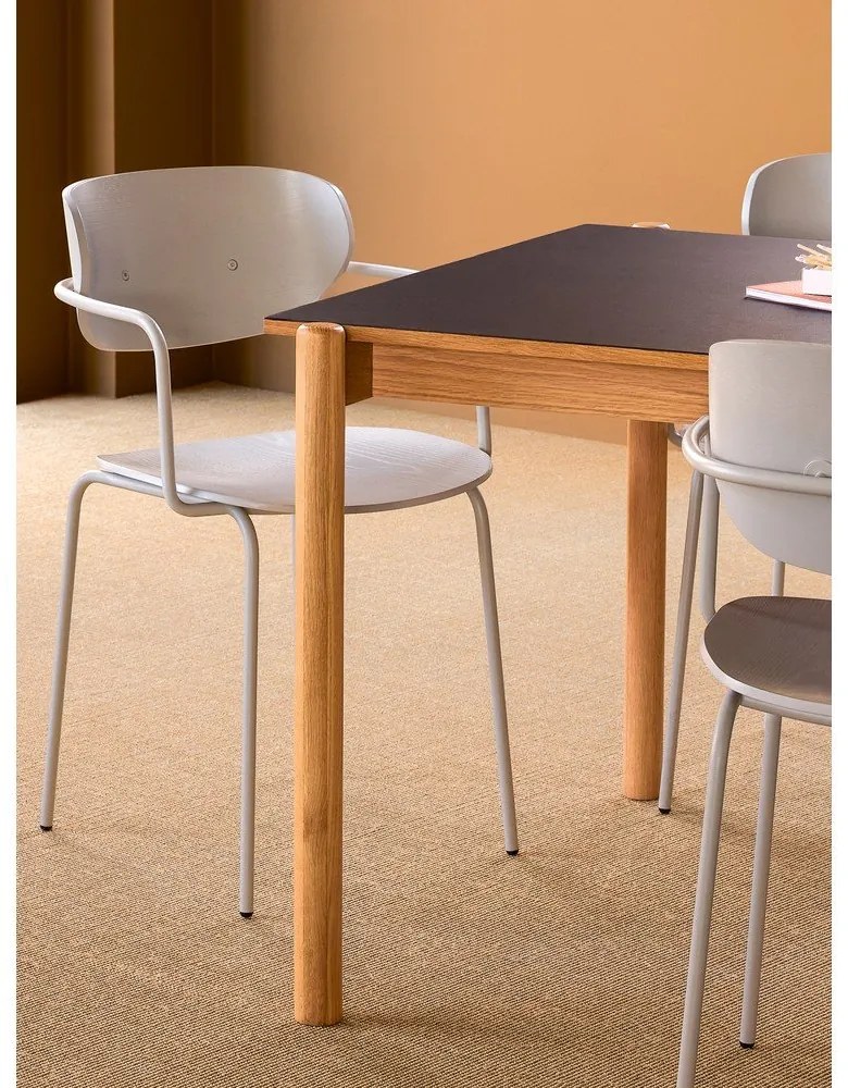 Tölgyfa étkezőasztal 107x190 cm Oblique – Hübsch