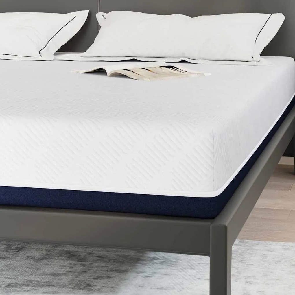 Matrac Fehér és kék 200 x 200 cm Hab