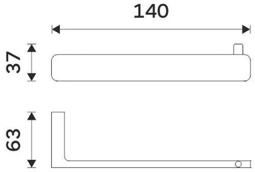 NIMCO MAC 29055-90 - MAYA matt fekete WC papírtartó konzol