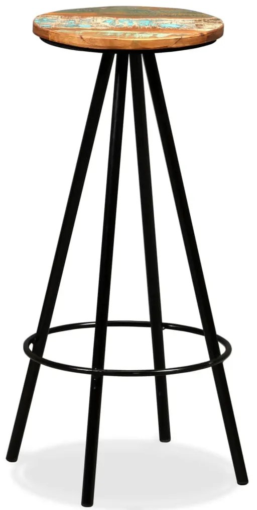 5-részes tömör akácfa és újrahasznosított fa bárszett