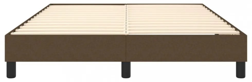 sötétbarna szövet rugós ágykeret 140 x 190 cm