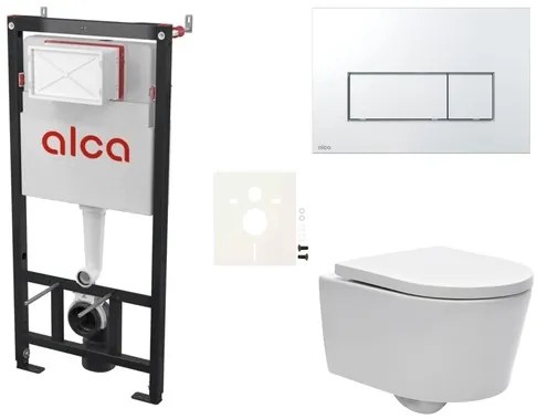 Fali WC szett Alca előtétfalas szereléshez + SAT Brevis WC SIKOASW8