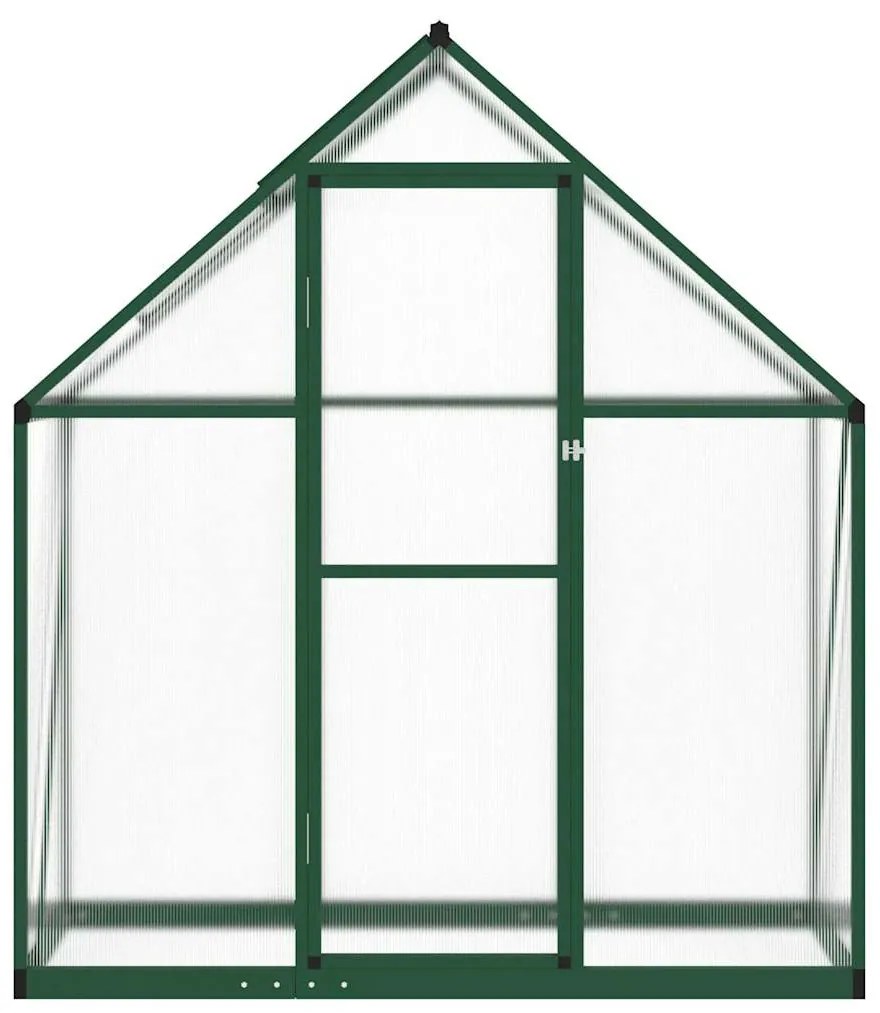 zöld alumínium melegház alapvázzal 169 x 58 x 195 cm