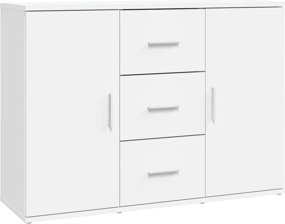 vidaXL fehér szerelt fa tálalószekrény 91x29,5x65 cm