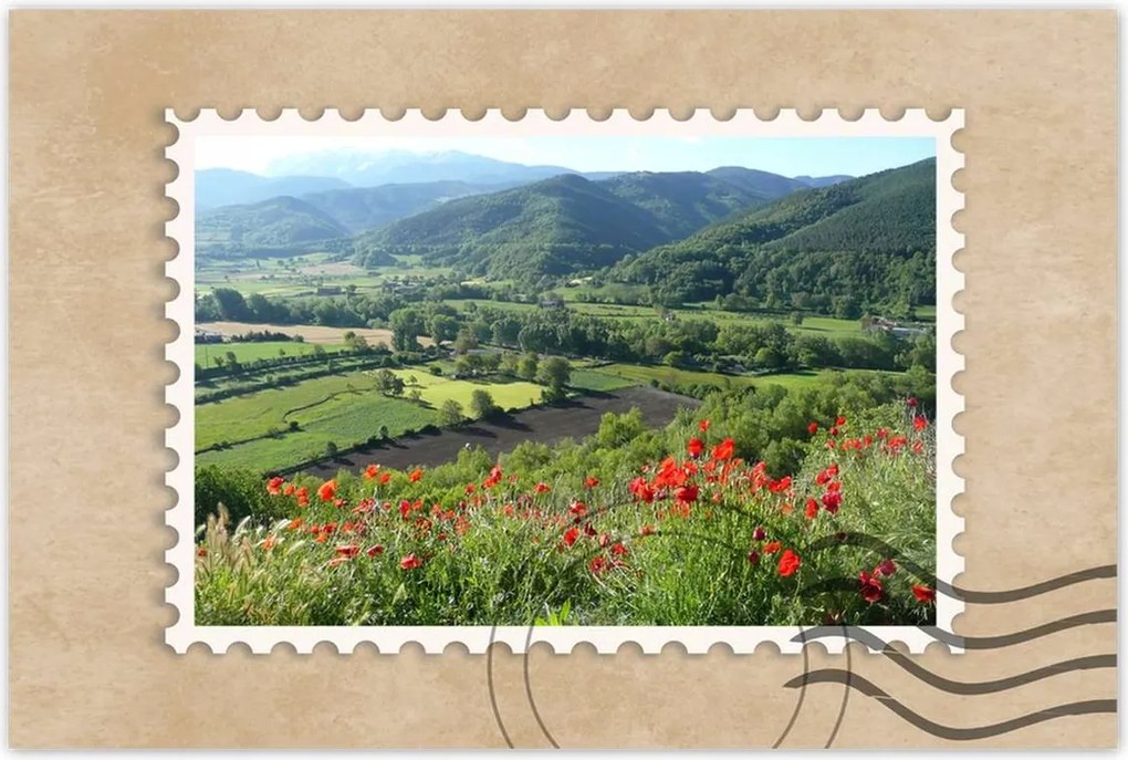 Poszterek 120x80 Virágos kilátás a hegyekben