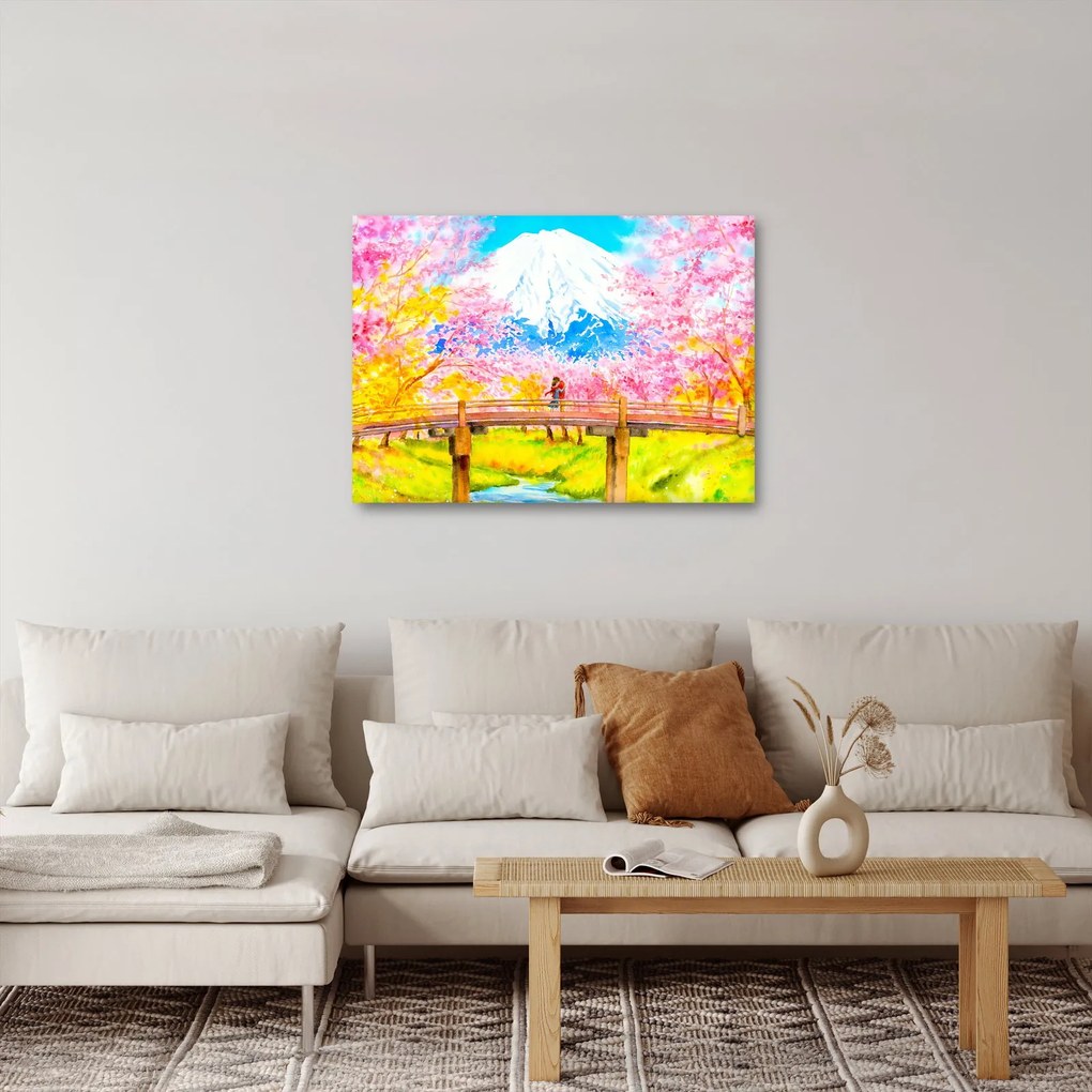 Kép - festett pár, akvarell (70x50 cm)