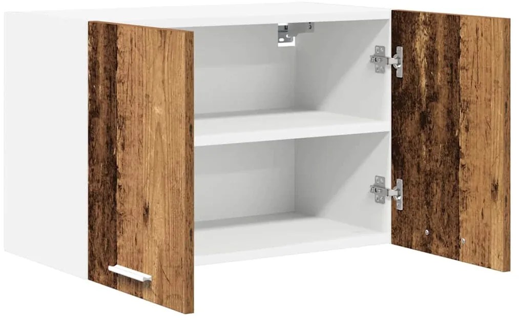 Függő szekrény Riga 2 pcs Régi fa és fehér 60 x 31 x 40 cm