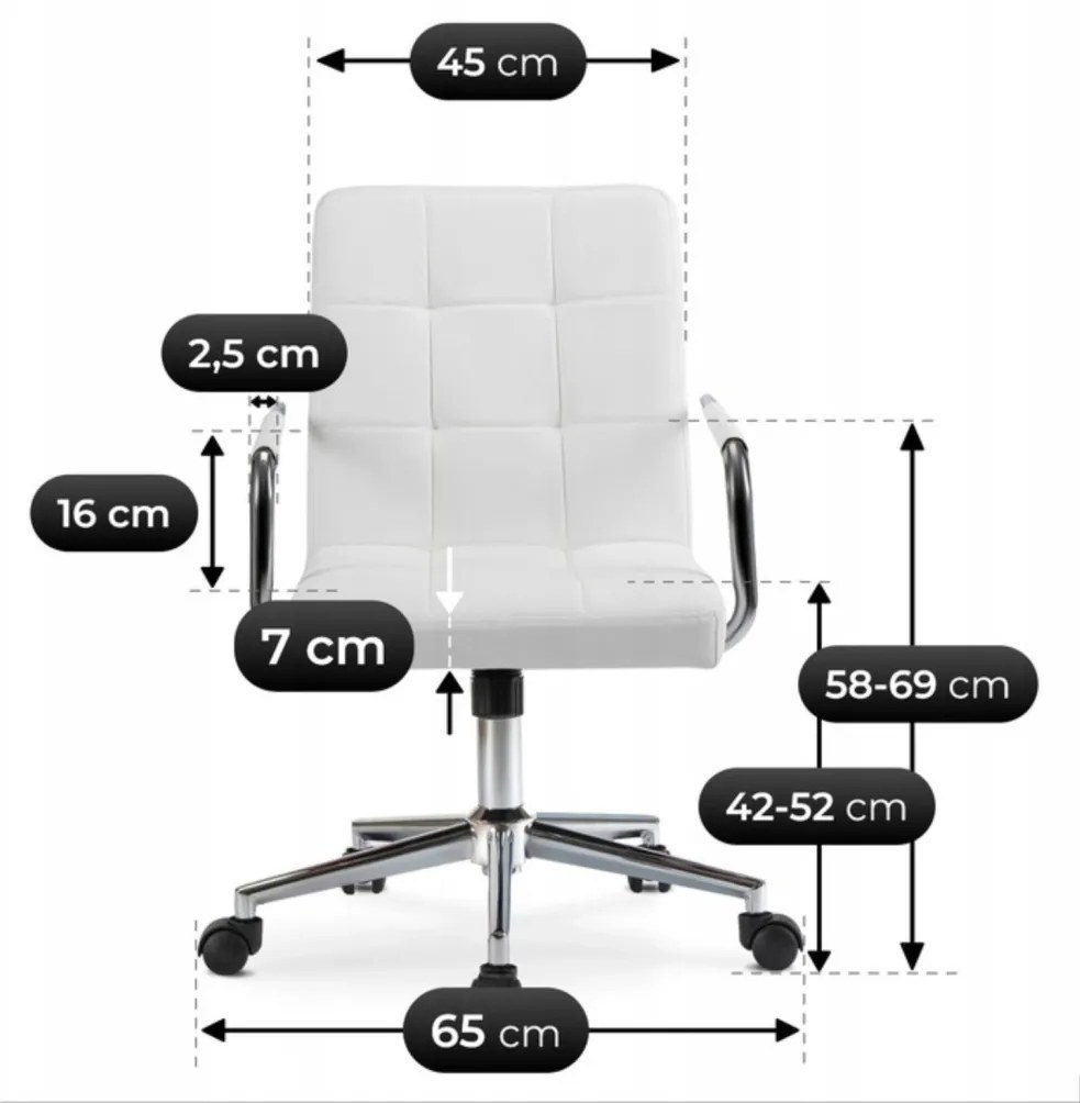 Junior Forgószék Fehér Színben. ASTRO