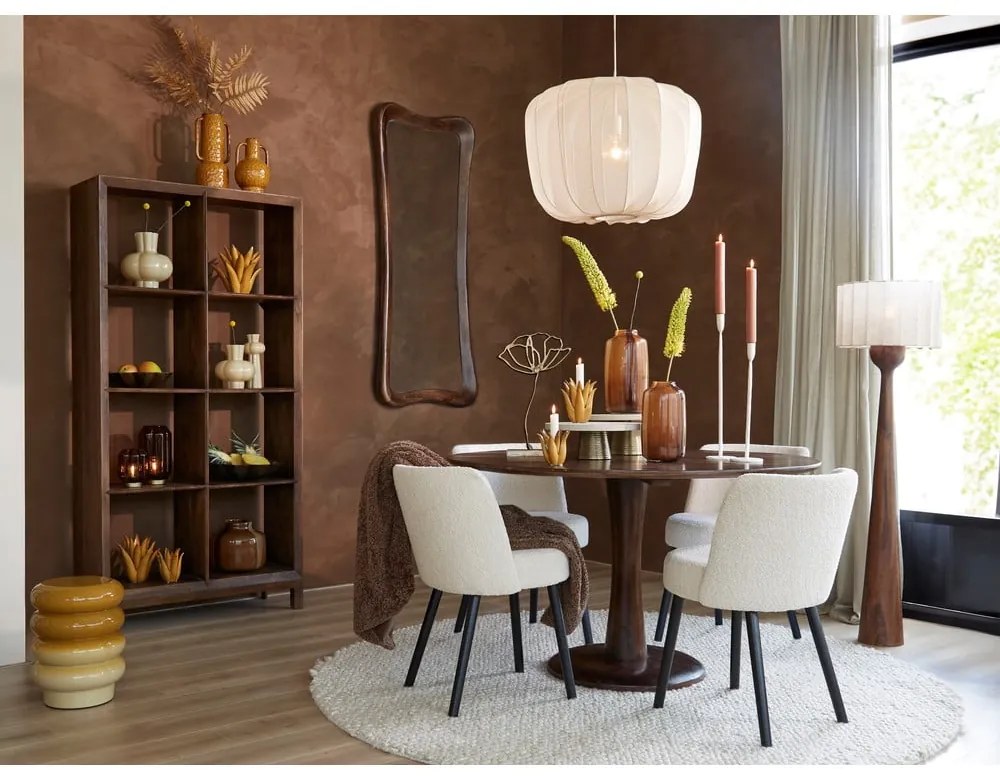 Natúr színű mangófa könyvespolc 95x190 cm Sondrio – Light &amp; Living