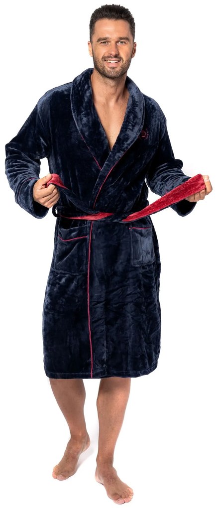 Fürdőköpeny Roger Navy Red Men m