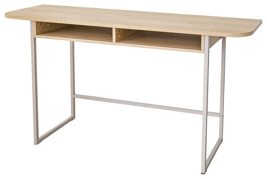 Natúr színű konzolasztal tölgyfa dekorral 40x140 cm Darlington – Actona