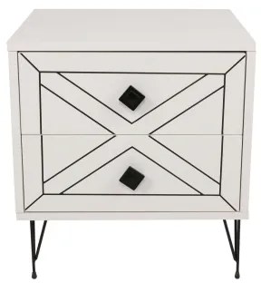 Éjjeliszekrény LUNA 50x55 cm fehér