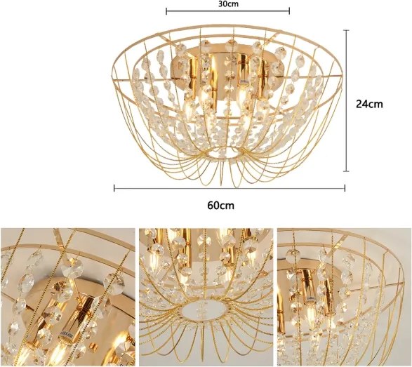 Brilagi - Felületre szerelhető csillár VASTERAS 6xE14/40W/230V átm. 60 cm