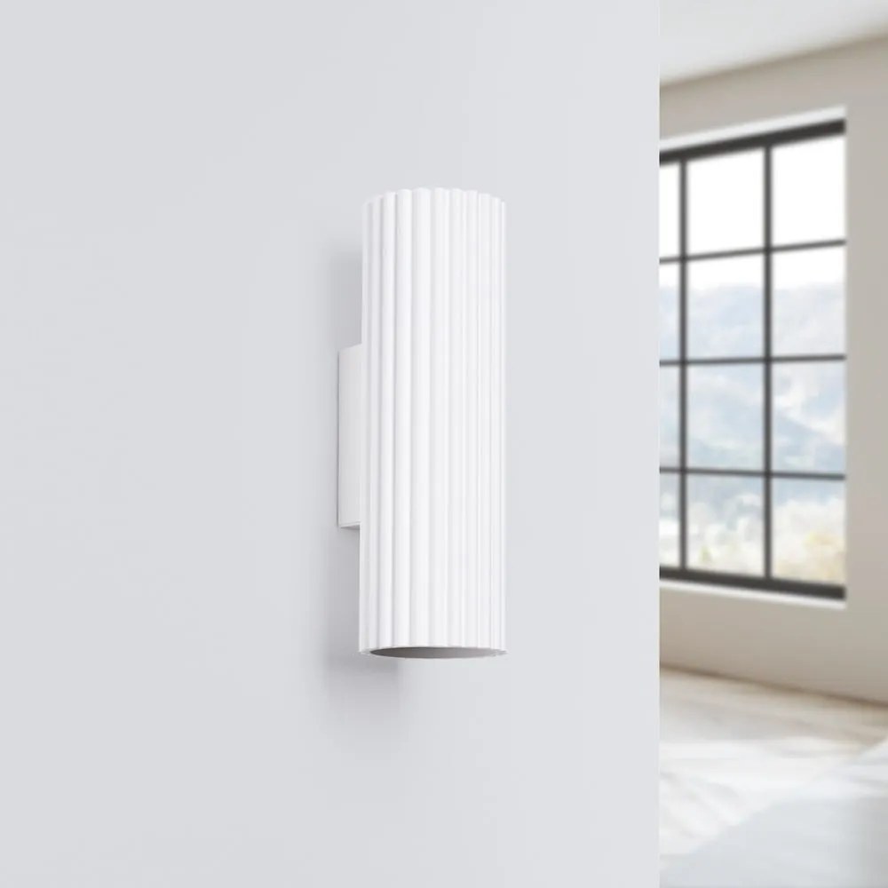 Fehér fali lámpa Gleam – Sollux