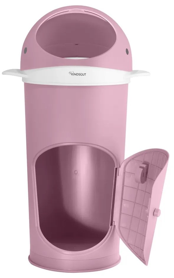 Rózsaszín műanyag szemetes pelenkákhoz 25 l Whale – Kindsgut