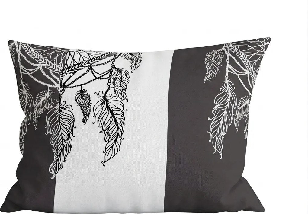 Mikroszálas párnahuzat TIRSO 50x70 cm, szürke-fehér