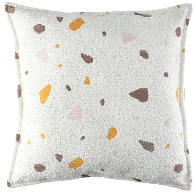 Krémszínű buklé-zsenília párna gyerek kanapéhoz Terrazzo Block – Wigiwama