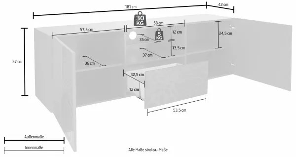 ARIA fehér TV-szekrény