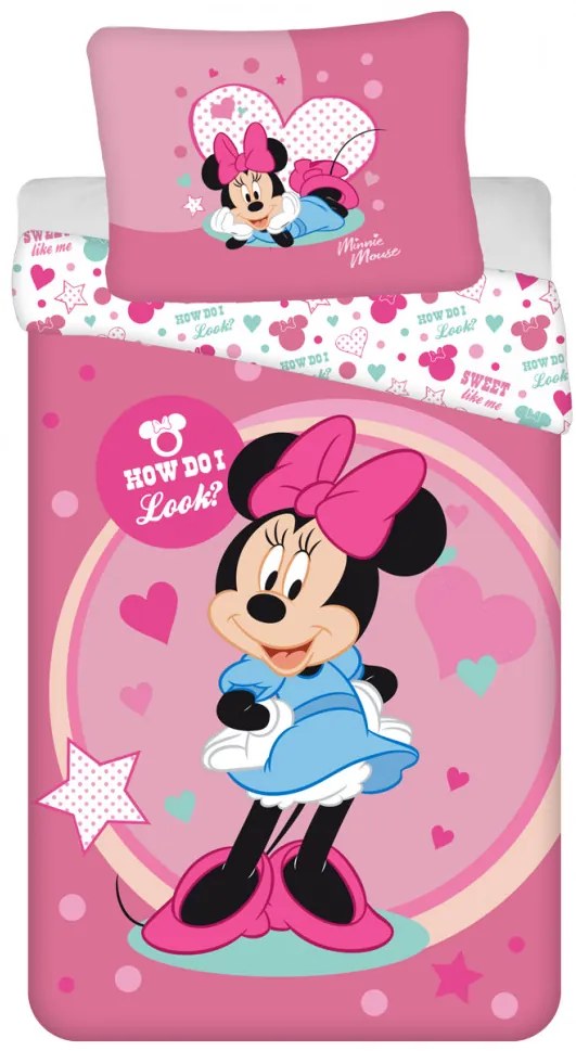 Disney Minnie Look ágyneműhuzat 140×200cm, 70×90 cm microfibre