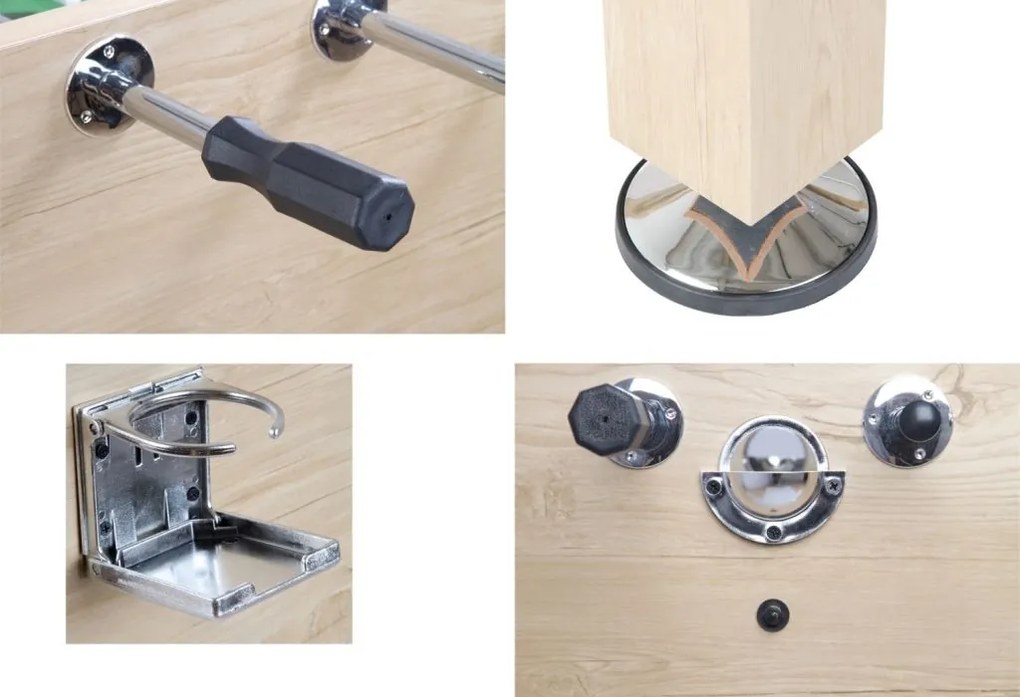 GamesPlanet® Csocsóasztal LEEDS Világos 140 x 73 cm