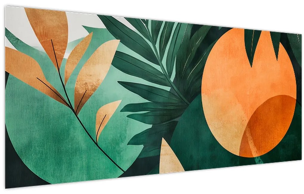 Kép - Geometrikus természeti minták (120x50 cm)