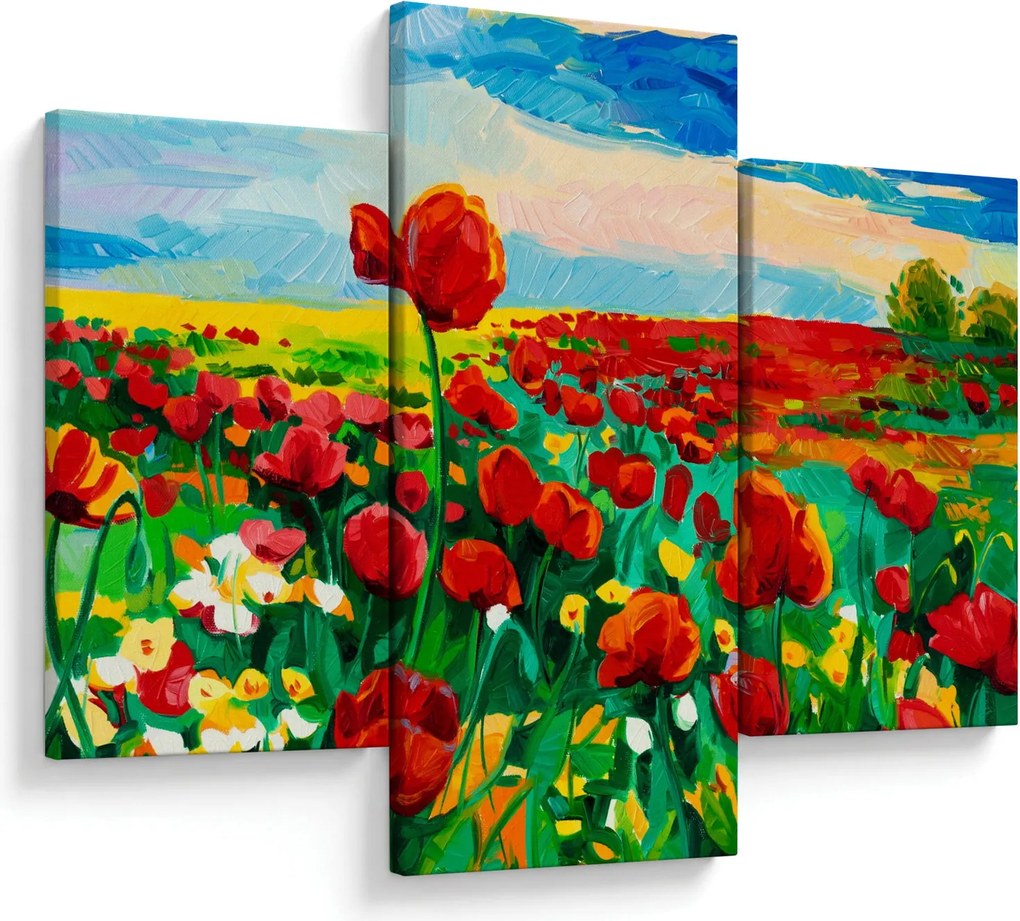 Kép egy mező mákkal (90x60 cm)