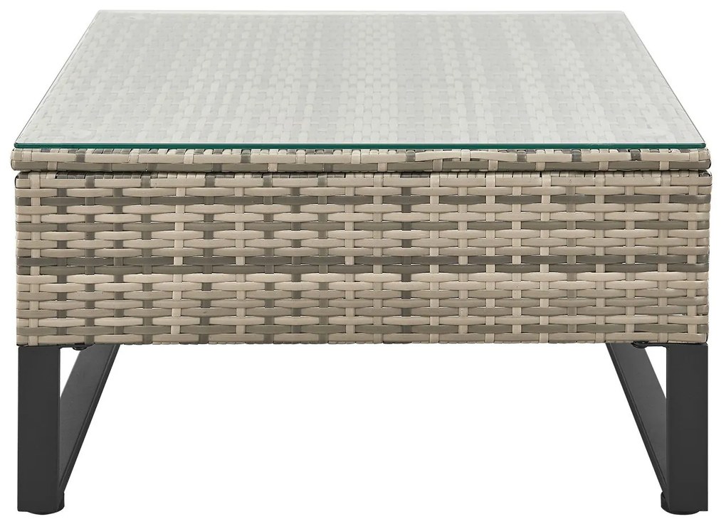 Juskys Rattan szett Santorini - szürke