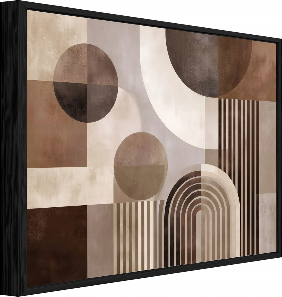 Vászonkép Fekete Keretben Absztrakt Boho Nappali Hálószoba 120x80